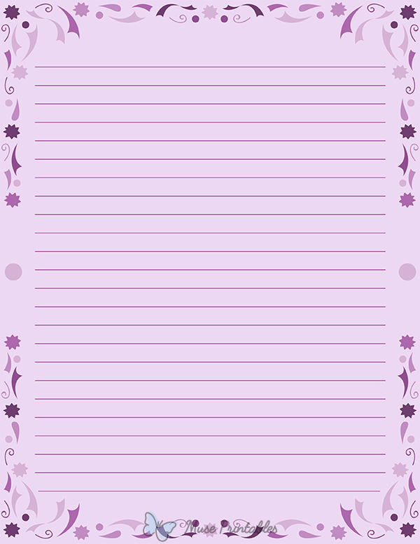 Purple Confetti Stationery