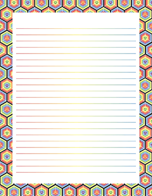 Rainbow Geometric Stationery