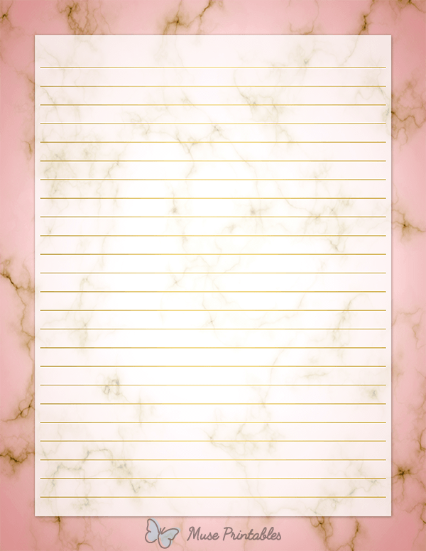 Rose Gold Marble Stationery