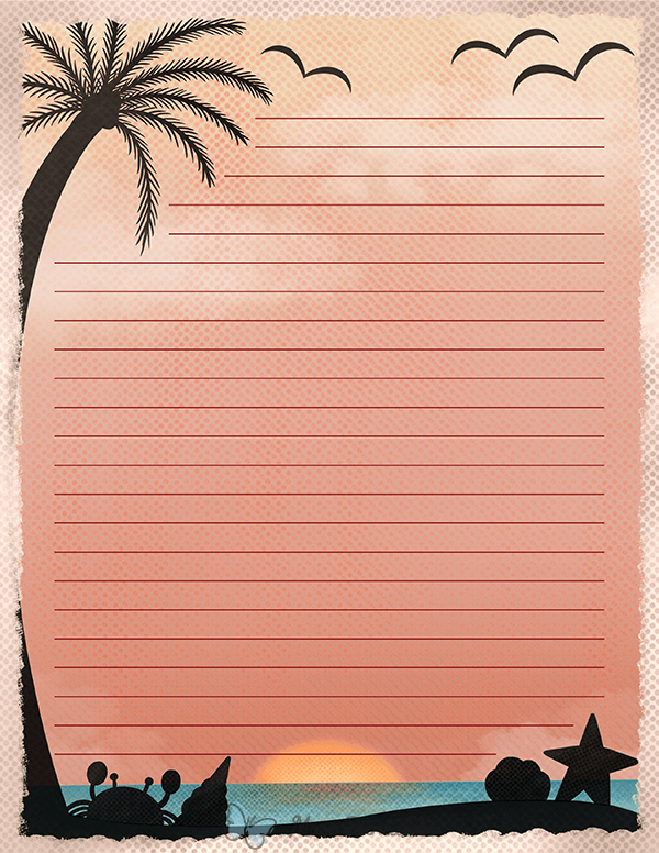 Summer Silhouette Stationery