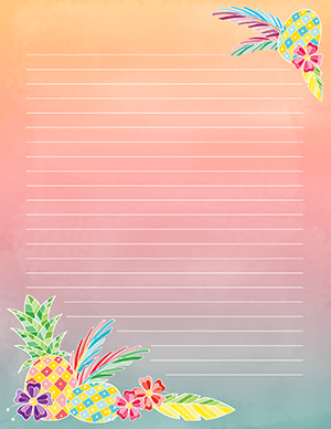 Tropical Pineapple Stationery