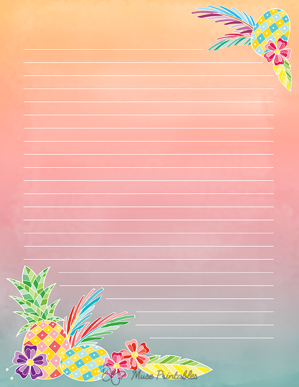 Tropical Pineapple Stationery