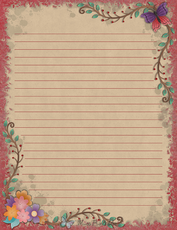 Printable Vintage Spring Stationery