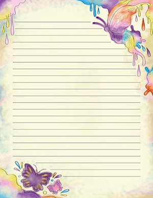 Watercolor Butterfly Stationery