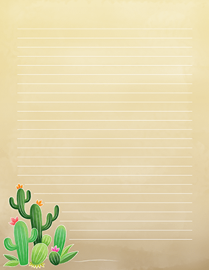 Watercolor Cactus Stationery