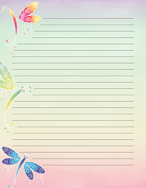 Watercolor Dragonfly Stationery