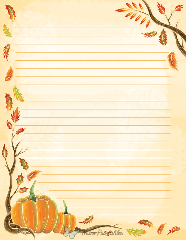 Watercolor Fall Stationery