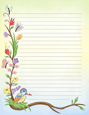 Watercolor Spring Stationery