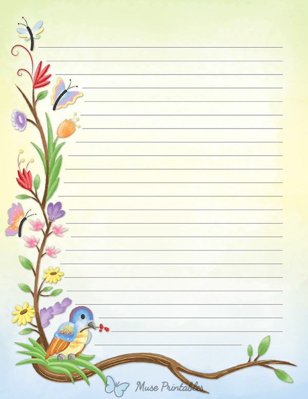 Watercolor Spring Stationery