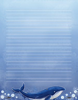 Watercolor Whale Stationery