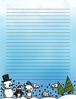 Winter Doodle Stationery
