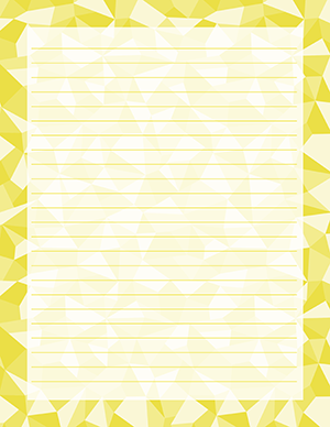 Yellow Polygonal Stationery