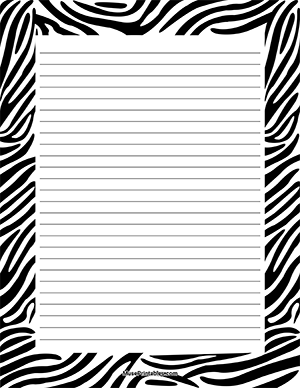 Zebra Print Stationery