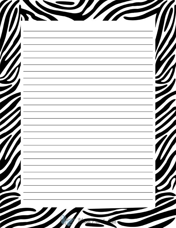 Zebra Print Stationery