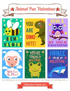 Animal Pun Valentine's Day Cards
