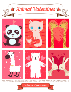 Animal Valentine's Day Cards