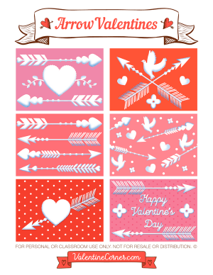 Arrow Valentine's Day Cards
