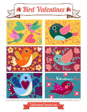 Bird Valentine's Day Cards