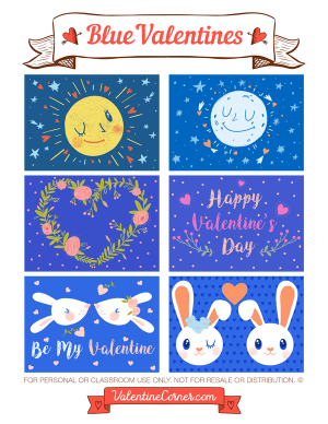 Blue Valentine's Day Cards