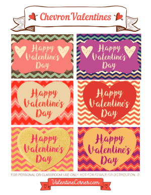 Chevron Valentine's Day Cards