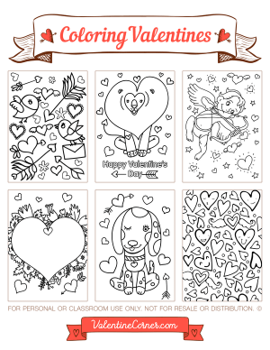Coloring Valentine's Day Cards