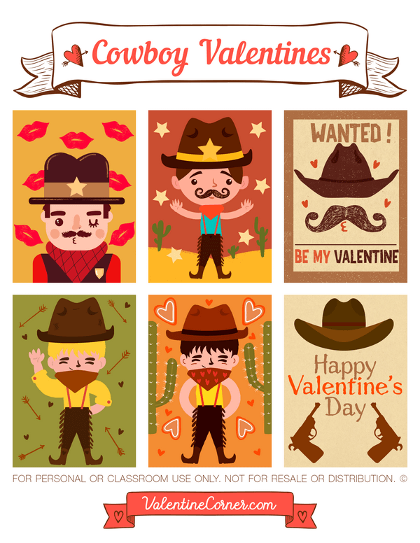 Cowboy Valentine's Day Cards