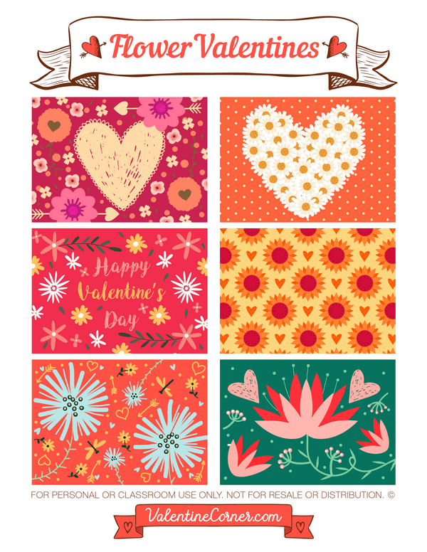 Flower Valentine's Day Cards
