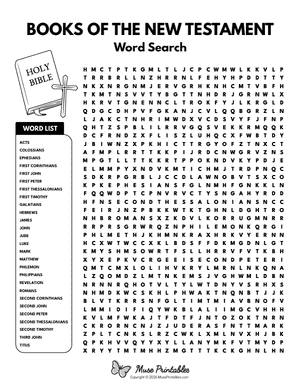 Books of the New Testament Word Search