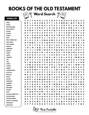 Books of the Old Testament Word Search