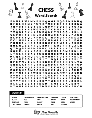 Chess Word Search
