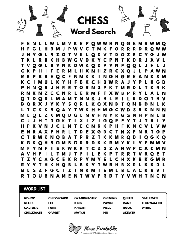Chess Word Search
