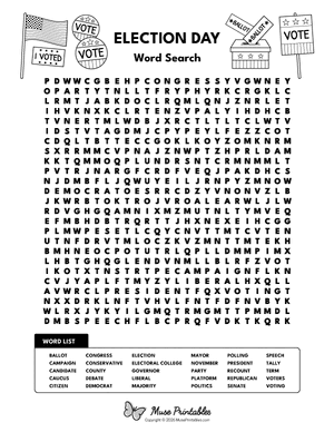 Election Day Word Search