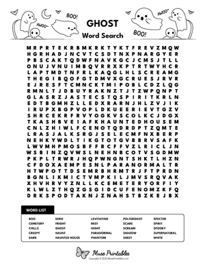 Ghost Word Search