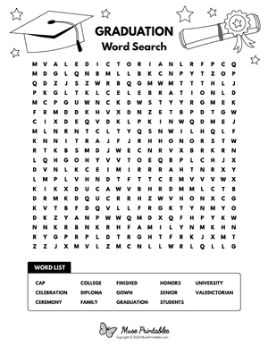 Graduation Word Search