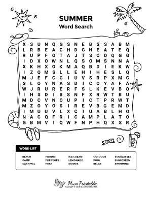 Summer Word Search