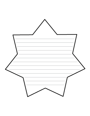 7 Point Star Shaped Writing Templates