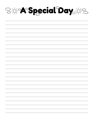 A Special Day Writing Templates