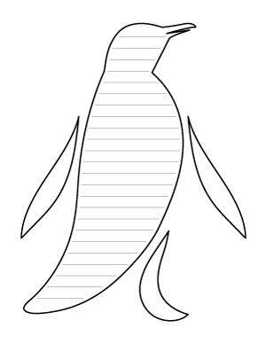 Abstract Penguin Shaped Writing Templates