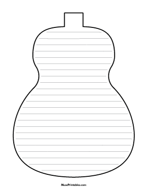Acoustic Guitar-Shaped Writing Templates