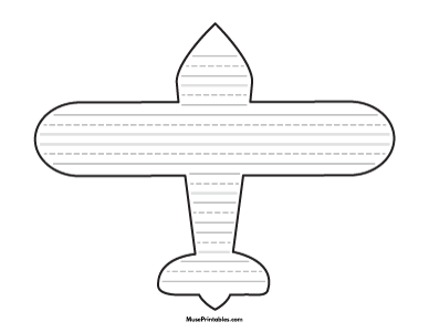 Airplane Shaped Writing Templates