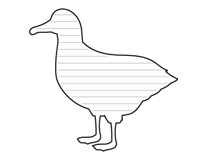 Albatross Shaped Writing Templates