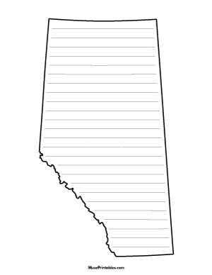 Alberta-Shaped Writing Templates