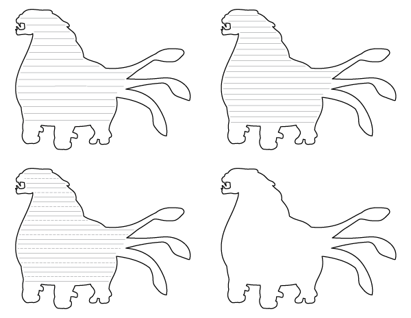 Alien Creature-Shaped Writing Templates