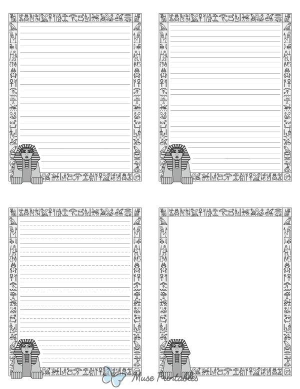 Ancient Egypt Writing Templates