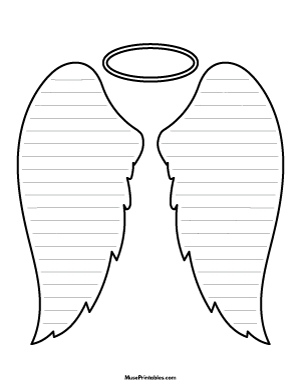 Angel Wings and Halo Shaped Writing Templates