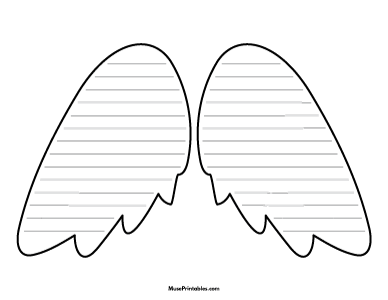 Angel Wings-Shaped Writing Templates
