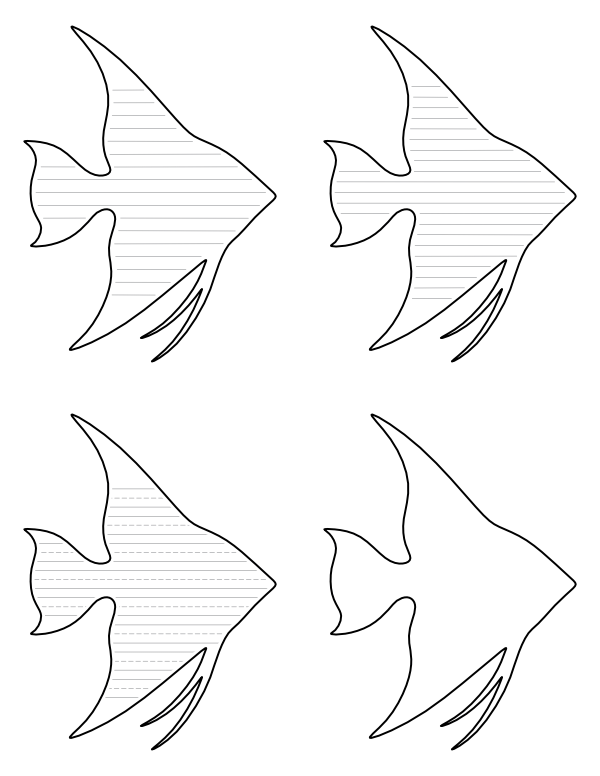 Angelfish-Shaped Writing Templates