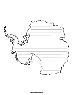 Antartica-Shaped Writing Templates