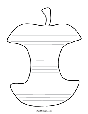 Apple Core-Shaped Writing Templates