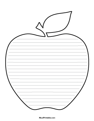 Apple-Shaped Writing Templates